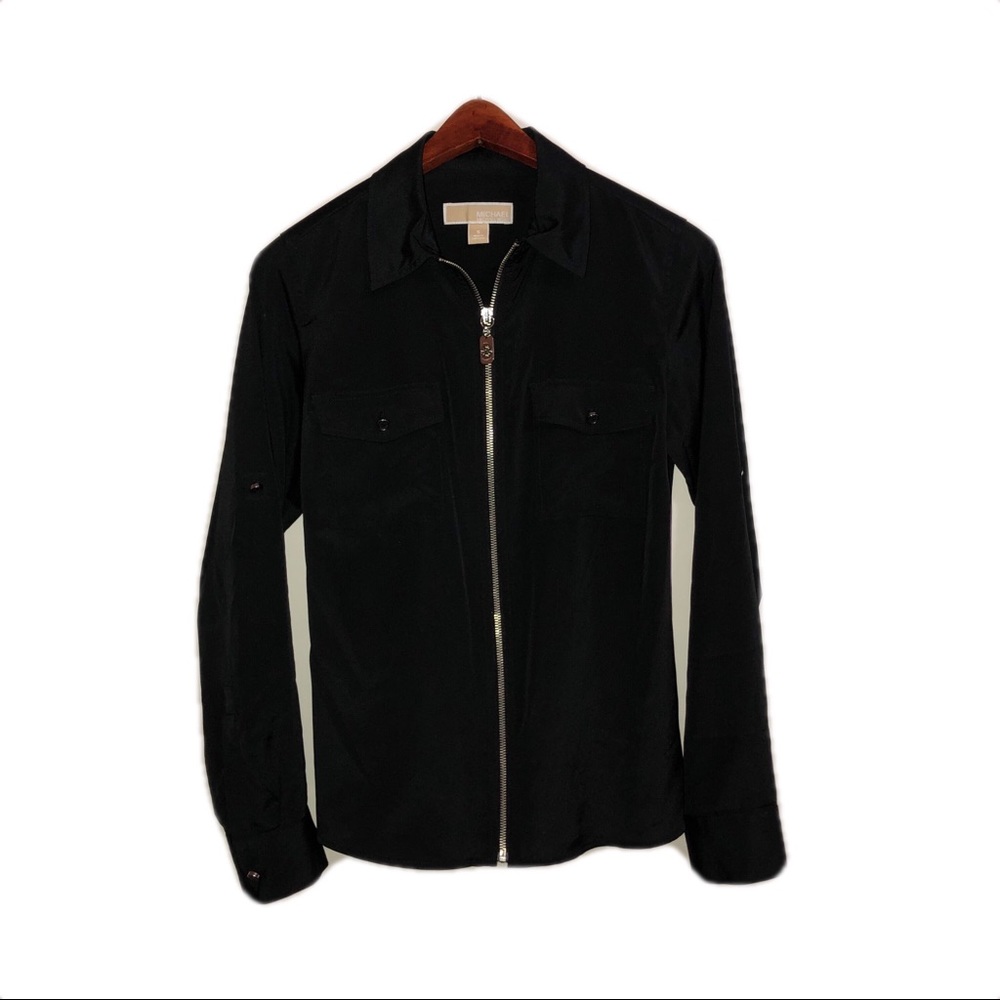 MICHAEL Michael Kors Zip-Front Blouse Size Small - Picture 6 of 6